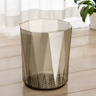 Transparent Trash Can Home Living Room Light Luxury Large Capacity Uncovered Desktop Small Size Paper Basket Internet Celebrity Simple Storage Barrel