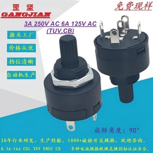 90 degree rotating high current European gauge certification suitable for electric cooker electric fan electric oven and other household appliances rotary switch