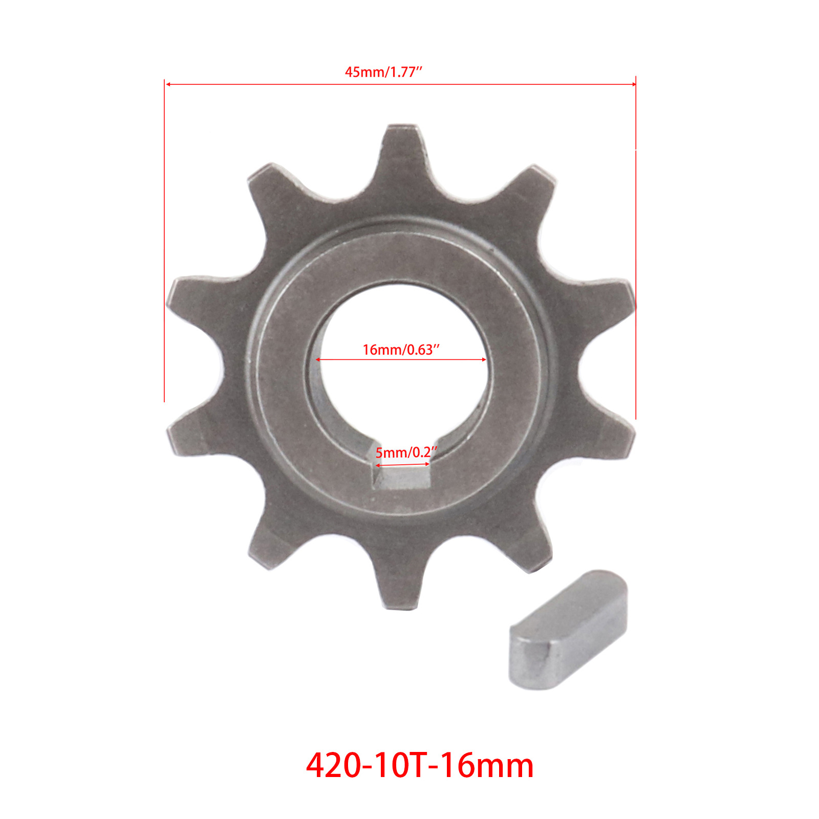 420 10-Tooth 11-Tooth 16/17mm Front Engine Keyway Sprocket Coleman Ct200 Trail 200