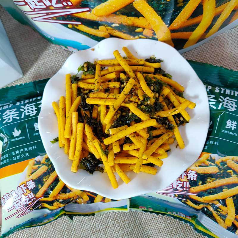Haiyuan Daily Mix Rice Nori Shrimp Strips Nori Snack 125g/5 packs Leisure Snack Original Roasted Nori Shrimp Strips