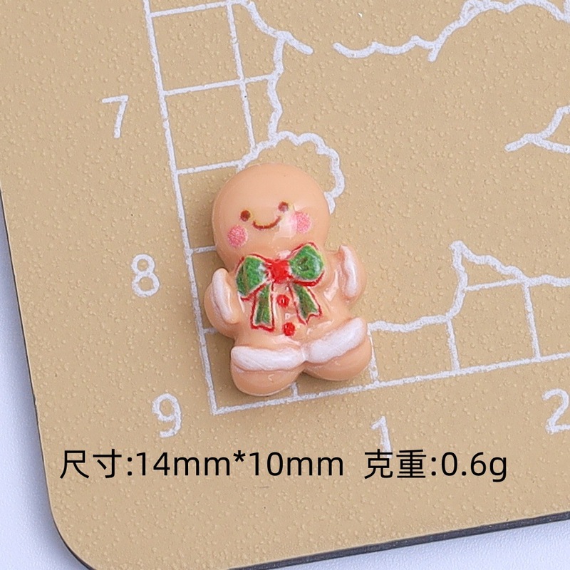 迷你圣诞节雪人卡通diy饰品配件奶油胶树脂小配件发夹美甲材料包|undefined