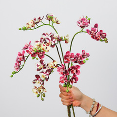 模造花7頭手触りフィルム2フォーク胡蝶蘭高級家庭花芸装飾生け花ウェディング布景蘭
