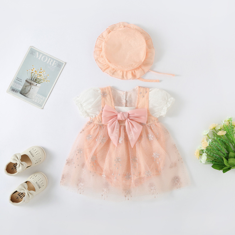 Baby Jumpsuit Summer Thin Clothes One Hundred Days Old Dress Girl Baby Wrap Fart Dress Children's Princess Mesh Skirt Baby Jumpsuit Summer Thin Clothes One Hundred Days Old Dress Girl Baby Wrap Fart Dress Children's Princess Mesh Skirt