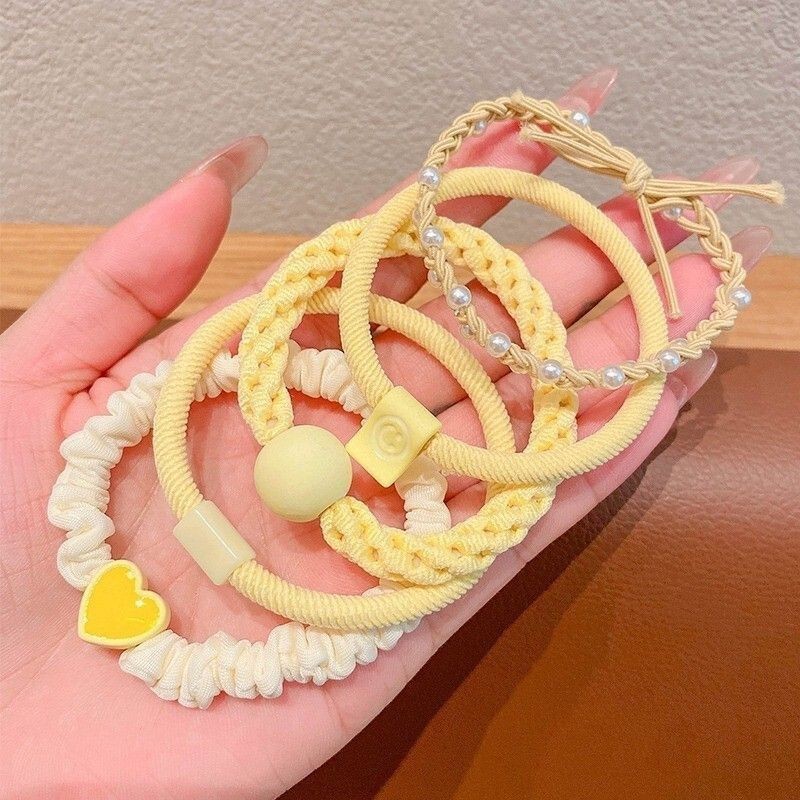 宝宝拇指发圈糖果色发饰高弹力头绳森系爱心发绳韩系百搭皮筋甜美|undefined