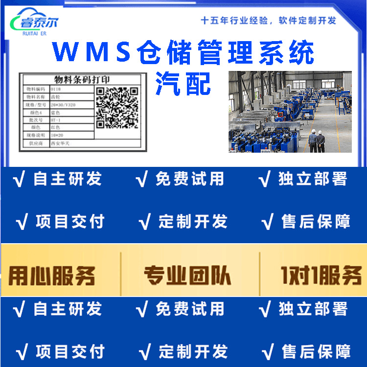 汽配WMS智能化数字化RFID条码等仓储管理系统方案软件标签移动