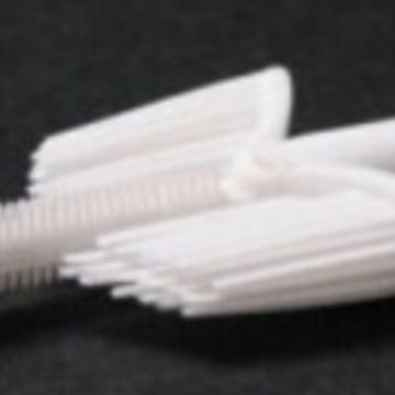 供应优汇得一级PE回料一次性唇刷替换刷头 白色植绒唇彩硅胶棉头