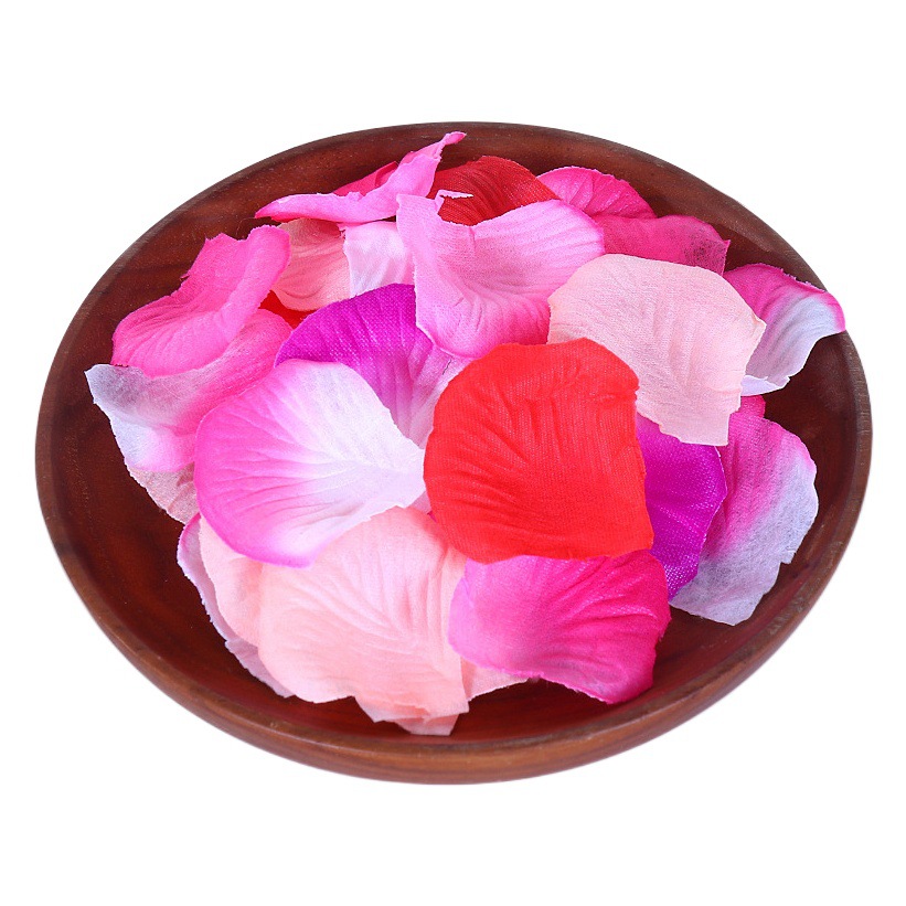 Tela no tejida apilada 1000 piezas de pétalos de rosa barra de la boda celebración mano sosteniendo accesorios decorativos flor artificial generación pelo