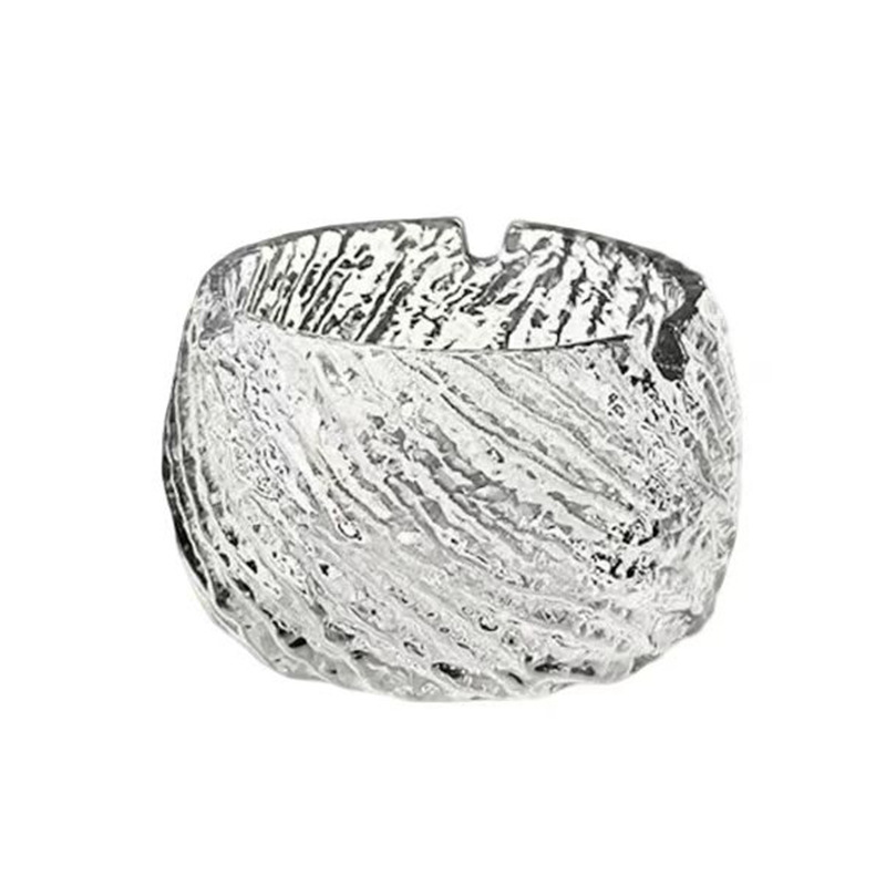 Cenicero de vidrio de cristal, sala de estar para el hogar, cenicero de oficina, adornos pequeños de alta gama, taza de humo de ceniza antivoladora redonda ciclónica