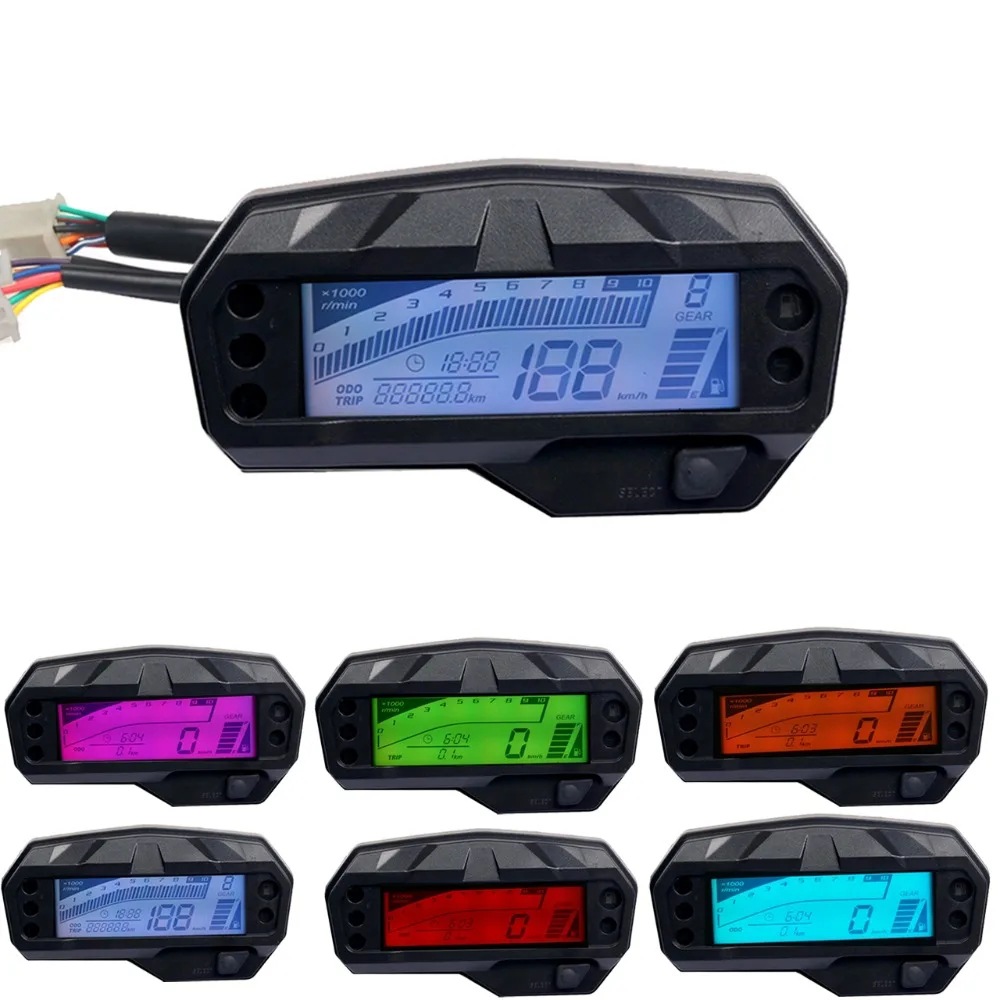 Cross-Border Hot-Selling Motorcycle Led Lcd Instrument Suitable for Yamaha Fz-16 Speed Table Digital Instrument Assembly