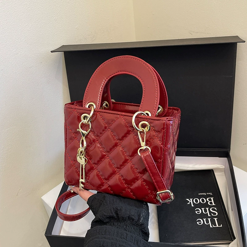Карманная сумка через плечо с Quilted стиль-верхняя ручка небольшая crossbody 24×18×11 см
