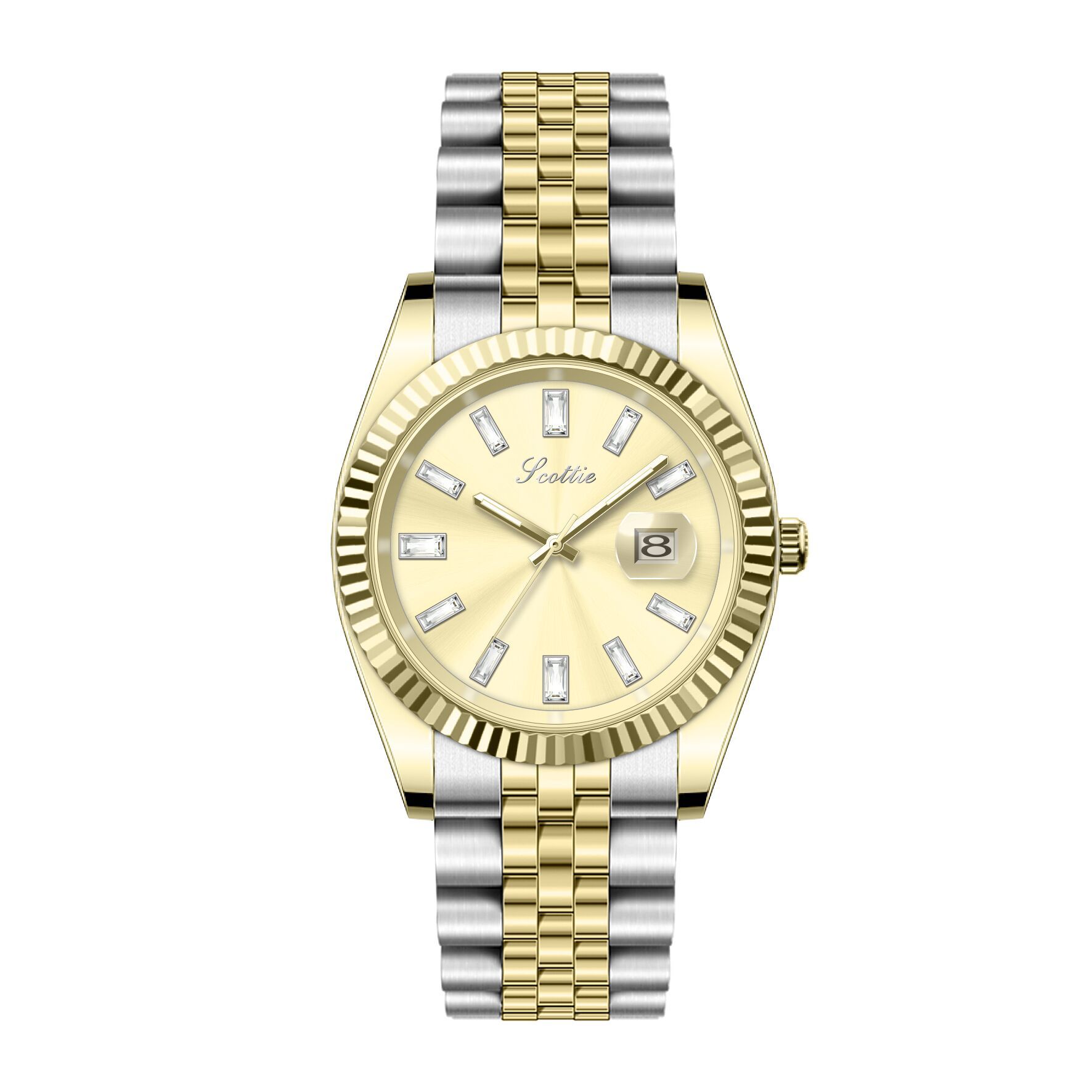 Butterfly Double Snap Buckle Style Casual Simple Style Commute Round Butterfly Double Snap Quartz Watch