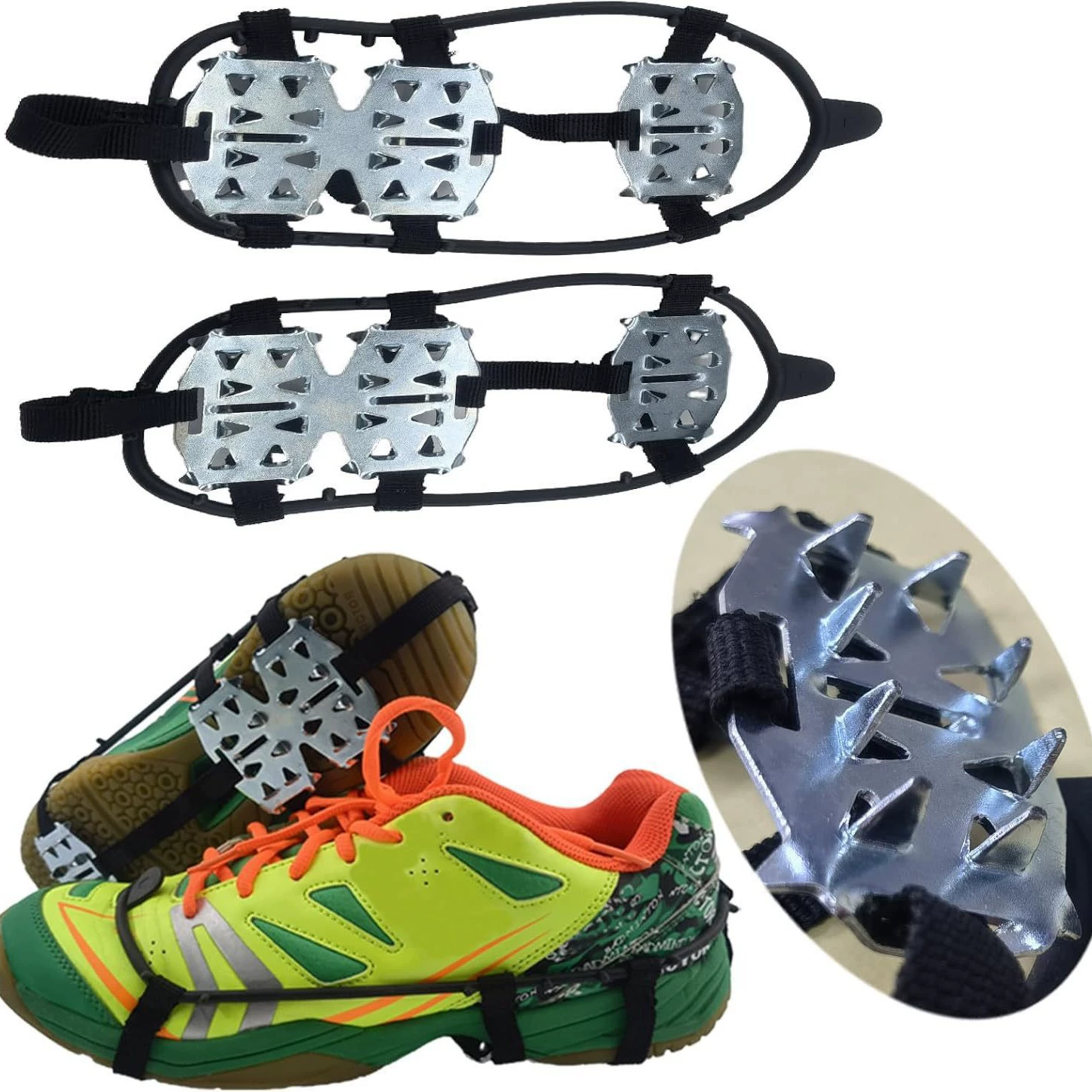 Оптовая продажа, противоскользящие кошки с 24 зубьями для занятий спортом на открытом воздухе, цепочки для обуви, противоскользящие бахилы для альпинизма, силиконовые снежные кошки, завод