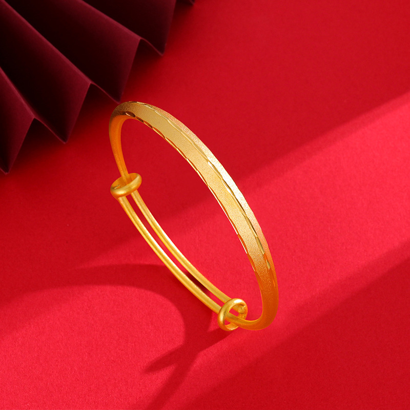 Pulsera de trébol de oro de Vietnam pulsera de bambú de aleación de cobre sin desvanecimiento de larga duración para mujer pulsera de oro de imitación joyería