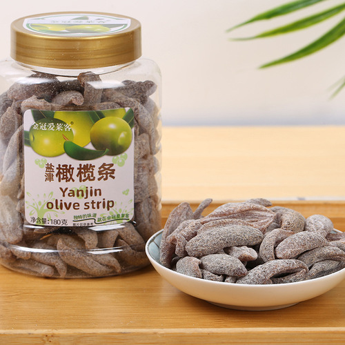 Dried olives Hong Kong Golden Crown Alike Yanjin olive strips 180g canned candied fruits dried fruit snacks wholesale