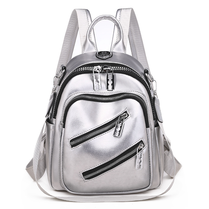 Bolsa multifuncional para mujeres 2025 nuevo tipo de pu suave verdadero retro al aire libre bolsa de viaje de viaje de viaje de viaje casual versátil mochila de mujer