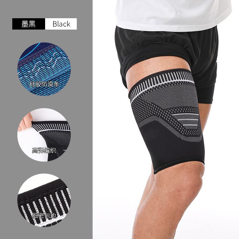 Suministro directo de fábrica de protección de muslos deportivos presurizados ligeros, leggings de punto de compresión, elástico de cuatro lados, absorción de sudor, baloncesto para correr al aire libre image 10