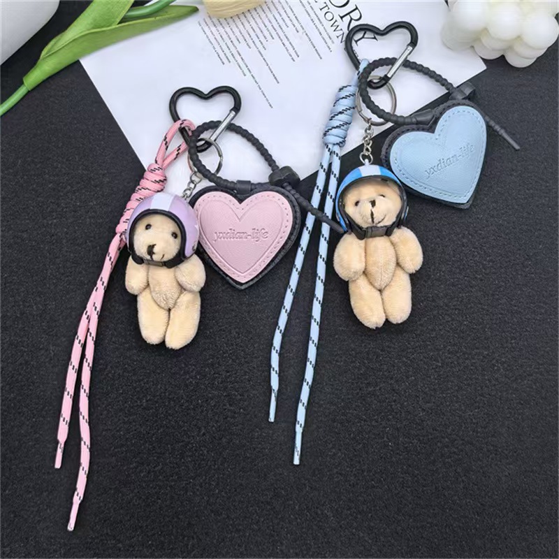 En primavera ins casco coreano oso colgante para Apple móvil colgante bolsos accesorios corazón de la niña lindo