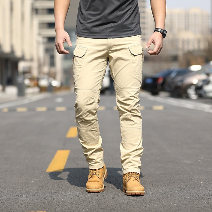 Primavera táctica al aire libre IX7 pantalones tácticos de algodón pantalones de herramientas largos sueltos pantalones de hombre