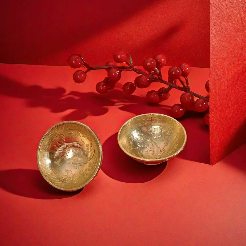 Оптовые реквизиты креативные карманные маленькие чаши, украшенные позолотой