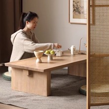 日式实木茶几 侘寂风极简方几客厅家用日式茶桌现代沙发小边桌