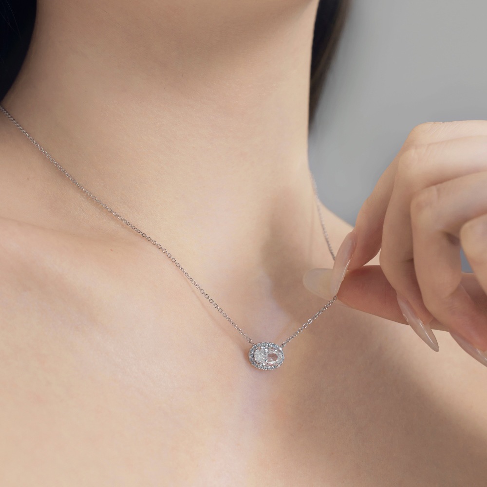 Pendant Necklace Classification 925 Sterling Silver Plating Geometric Pendant Necklace