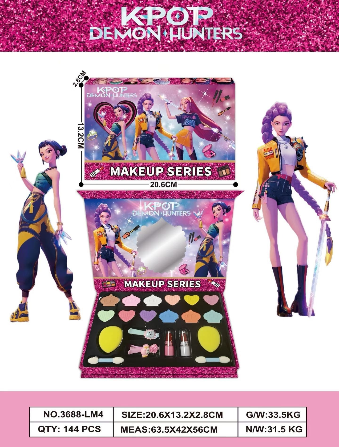 Set Portátil de Maquillaje de Juguete de Plástico, Portátil, para Juegos de Rol