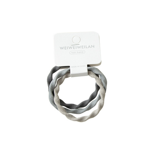 1 card 3 simple gray hair rope set ins cold style versatile basic high elastic rubber band small leather case for women