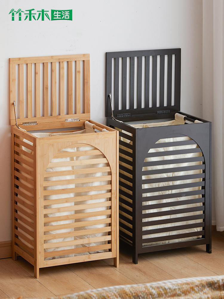 ✅ Dirty Clothes Storage Box Removable Large-Capacity Partitioned Dirty Clothes Basket with Lid Storage Laundry Basket Dirty Clothes Collection Batch