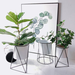 Nordic iron flower bucket creative ins iron simple flower container model room clothing store home interior decoration furnishings