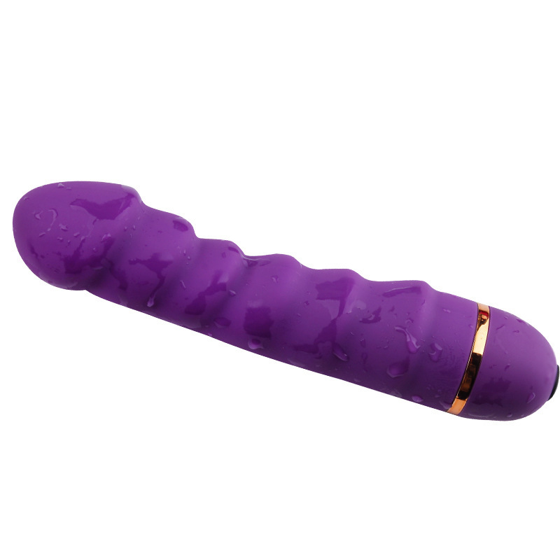 Vibrating Prostate Massager, Silicone Anal Plug with Button Control, Purple — detail image 4
