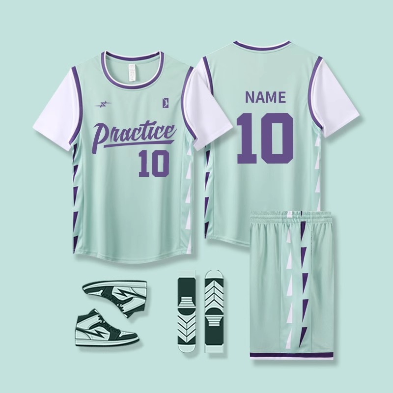 Fake Two-Piece Jersey Customized Women's Short-Sleeved Basketball Uniform Suit Male Student Class Uniform Order Team Game Uniform