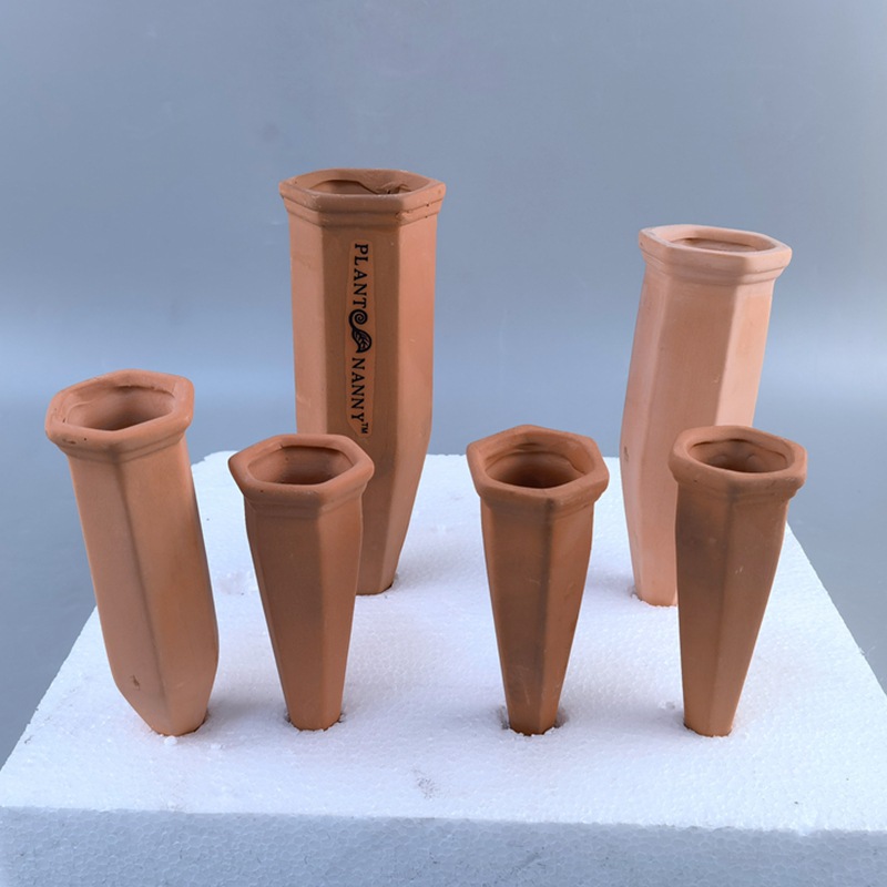 Herramientas de riego automático de cerámica transfronteriza herramientas de riego por goteo de cerámica roja riego de flores permeador de agua moderno pintado de color simple