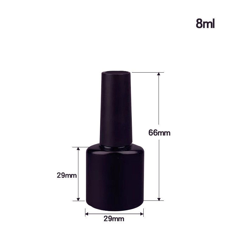 卸売 7-8 ミリリットル黒遮光プラスチックマニキュアボトル毛ブラシマニキュア接着剤ボトル空ボトル|undefined