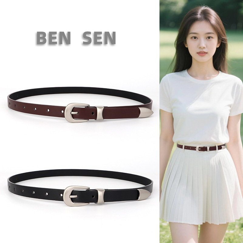 High ladies belt pu fashion fashion with jeans with simple Joker black decorative belt factory wholesale High ladies belt pu fashion fashion with jeans with simple Joker black decorative belt factory wholesale