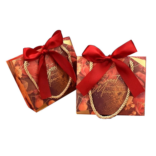 Creative European style ins wedding supplies handbag wedding candy box new Chinese style forest high-end portable wedding candy bag