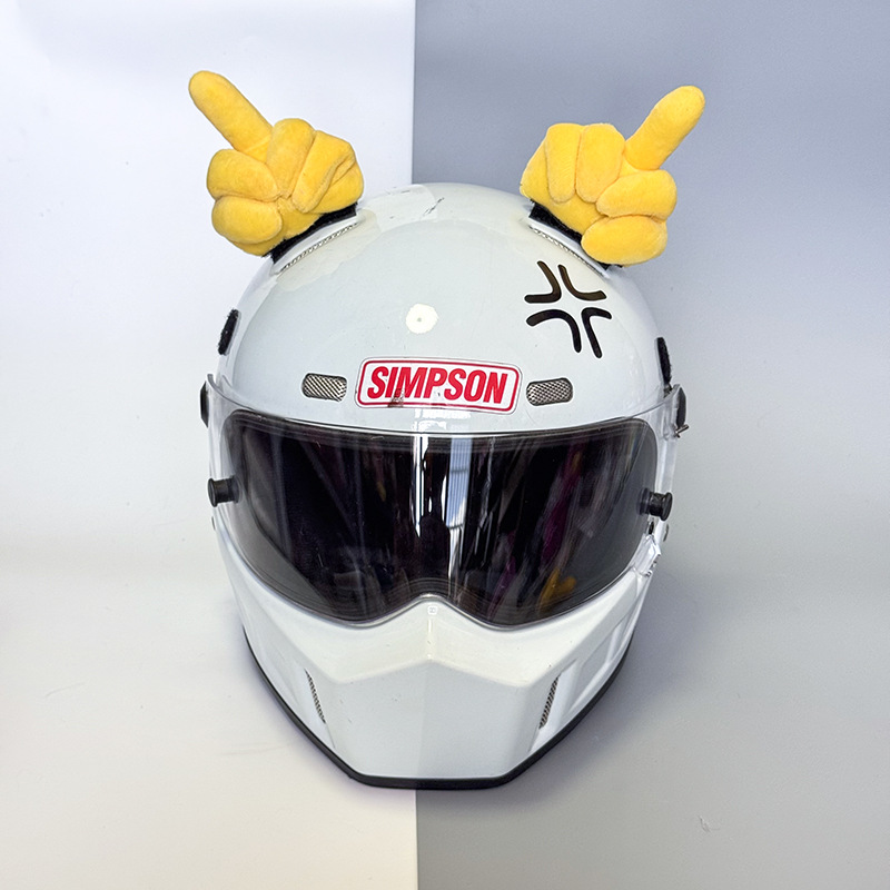 Funny Helmet Decoration Plush Doll Accessories