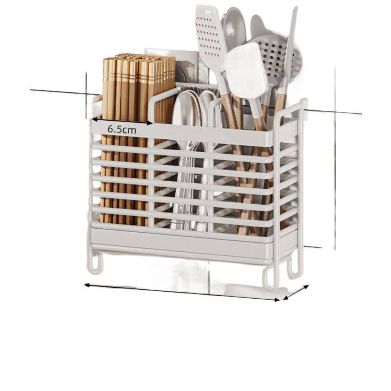 Caja de almacenamiento de palillos palillos tubo de pared tipo jaula rápida cesta de almacenamiento de estantes de cocina drenaje doméstico nuevo tipo de soporte de cuchara