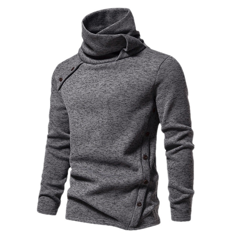 Herren Herbst und Winter neuer britischer Stil Pullover mit Florkragen, modischer, lässiger Kapuzenpullover_voghion.com
