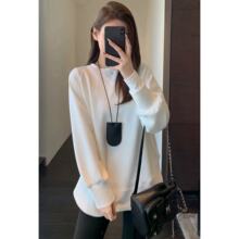 设计感 宽松慵懒风显瘦无帽圆领套头卫衣女春新Y0311W