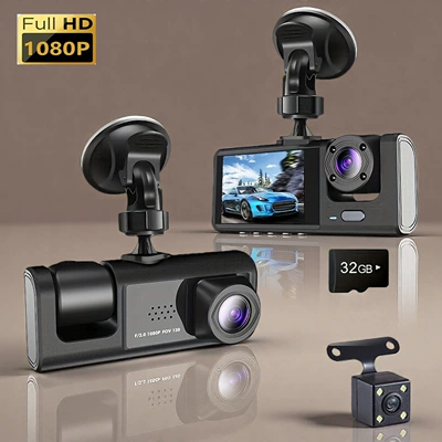 Connectivity for Parking Monitoring — Driving recorder - c309-triple-lens-with-wifi32g-memory-card