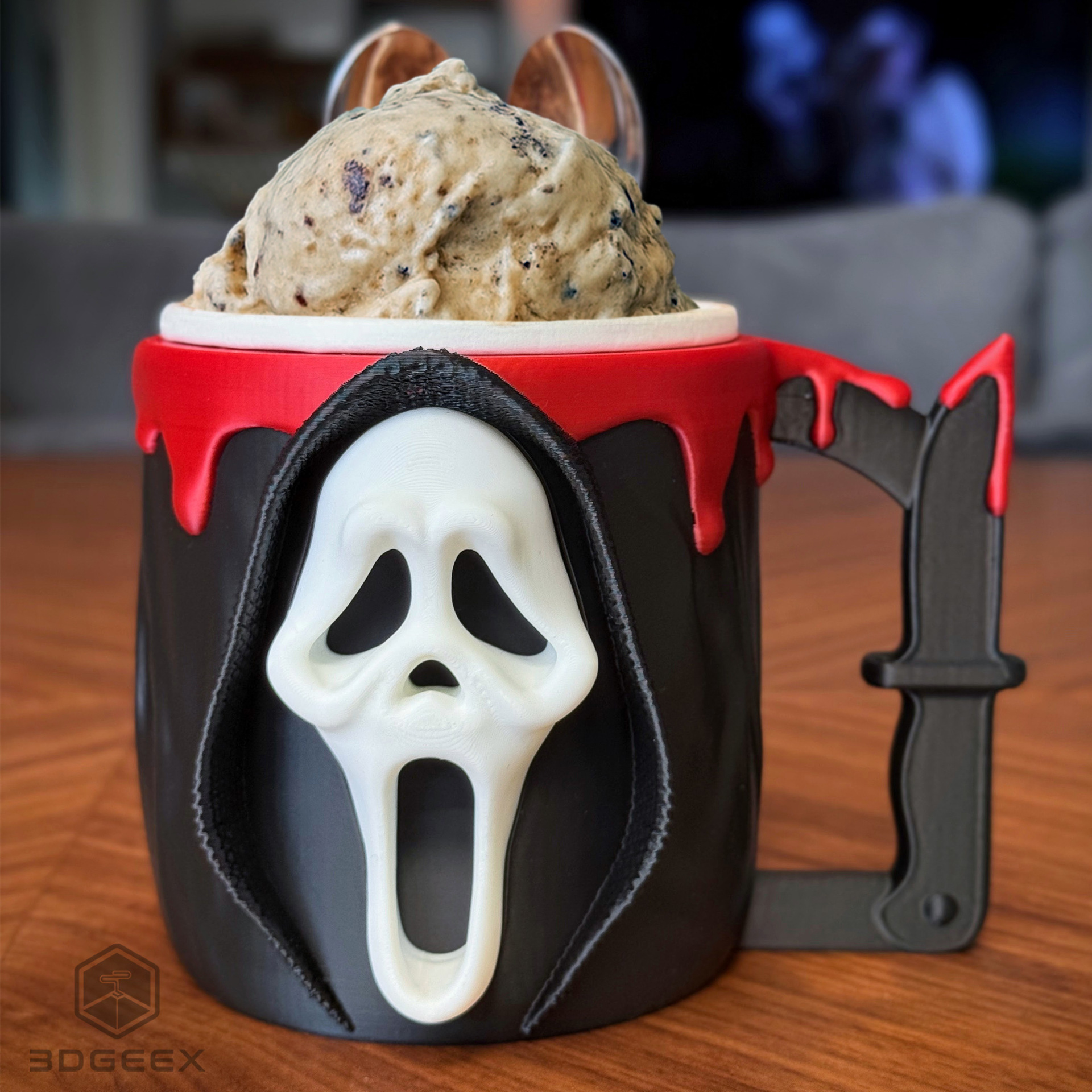 Nuevos productos transfronterizos Halloween Ghost Face Ice Cream Pint Holder
