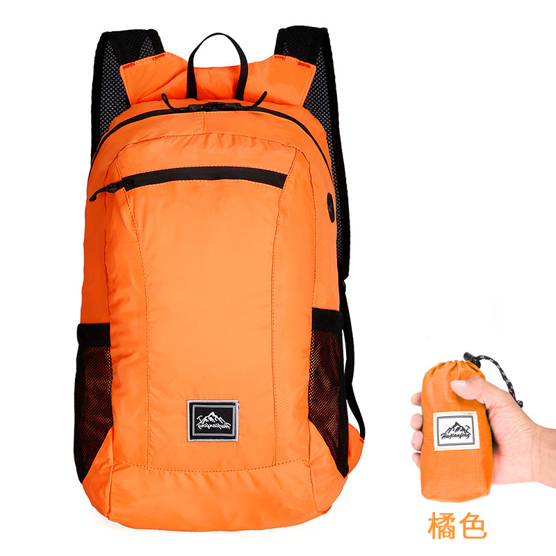 Suministro transfronterizo colorido plegable bolsa impermeable mochila al aire libre de gran capacidad ligero logotipo impreso Mochila deportiva de viaje