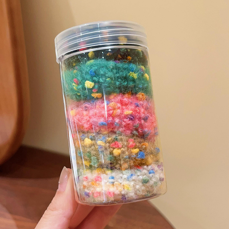 Gruesa banda de pelo de felpa elástica alta Otoño e Invierno banda de goma de felpa lazo de pelo femenino no duele cuerda de pelo de los niños duraderos