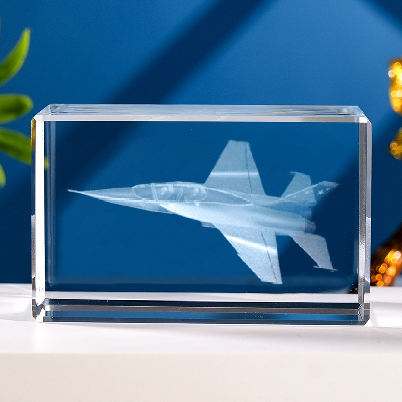 Escultura interior de cristal Serie de animales 3D Estatua de Buda de cristal Modelo de edificio de cristal Decoración del hogar Recuerdos de viaje Suministro transfronterizo