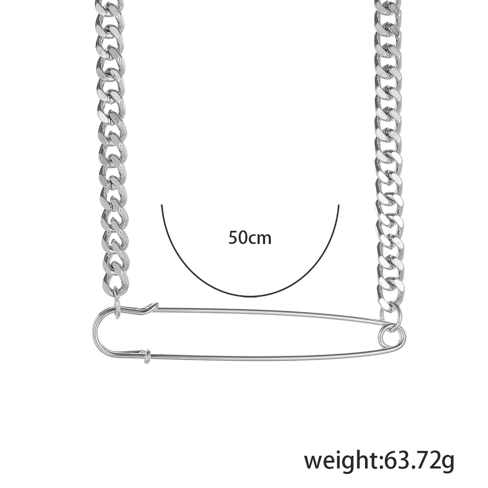 pin pendant hip-hop style snake bone chain necklace wholesale jewelry Nihaojewelry