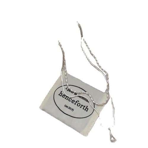 Minimalist Cold Aura Water Drop Pendant Necklace for Women, Fashionable and Personalized, Versatile and Elegant, S925 Silver Double Layer Clavicle Chain Collar Necklace