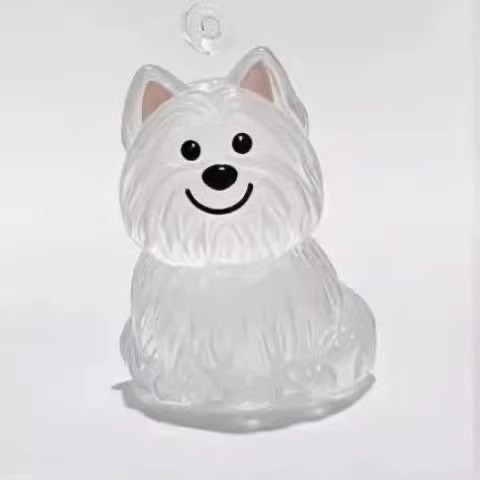 ペットの髪のペンダントかわいい子犬の毛透明収納ボックス猫と犬の形のクリエイティブペンダントキーホルダー