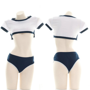Sexy underwear perspective women's short gymnastics clothing, galacto sexy backless private underwear, leaking breasts wholesale T0113