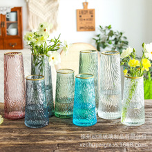創意小花瓶家居擺設裝飾品花瓶玻璃工藝品南瓜瓶客廳插花擺件批發
