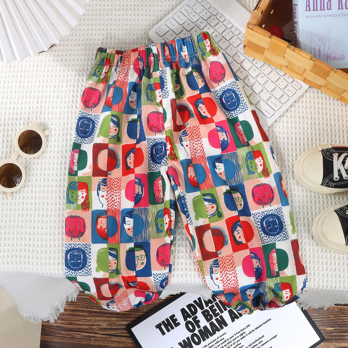 [Personalizado] Pantalones anti-mosquitos para niños, pantalones de verano de nueve puntos, pantalones de estilo coreano para niños y niñas, pantalones para niños de moda